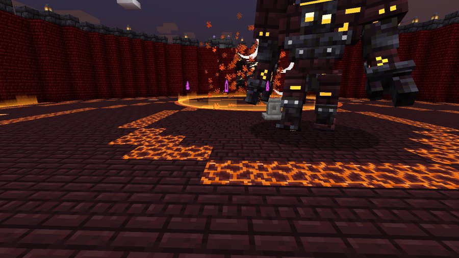 O Golem de Fogo na arena dele