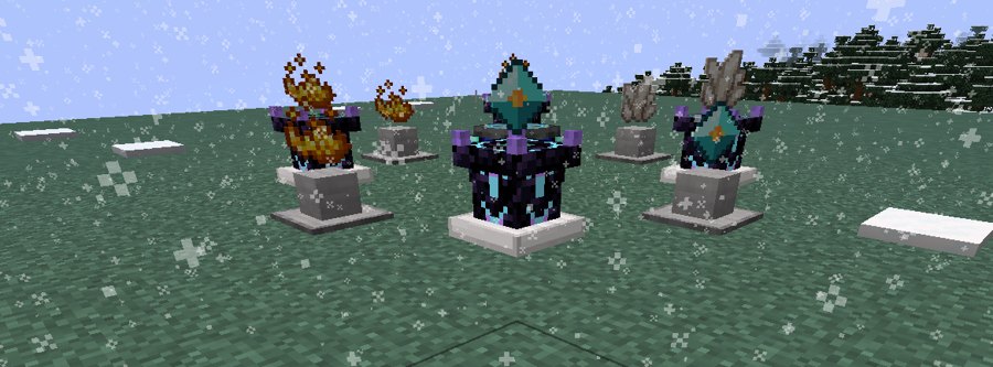 Mesa com os 8 pedestais