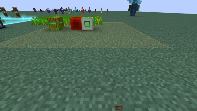 Minerador ligado na redstone: a área aparece no chão